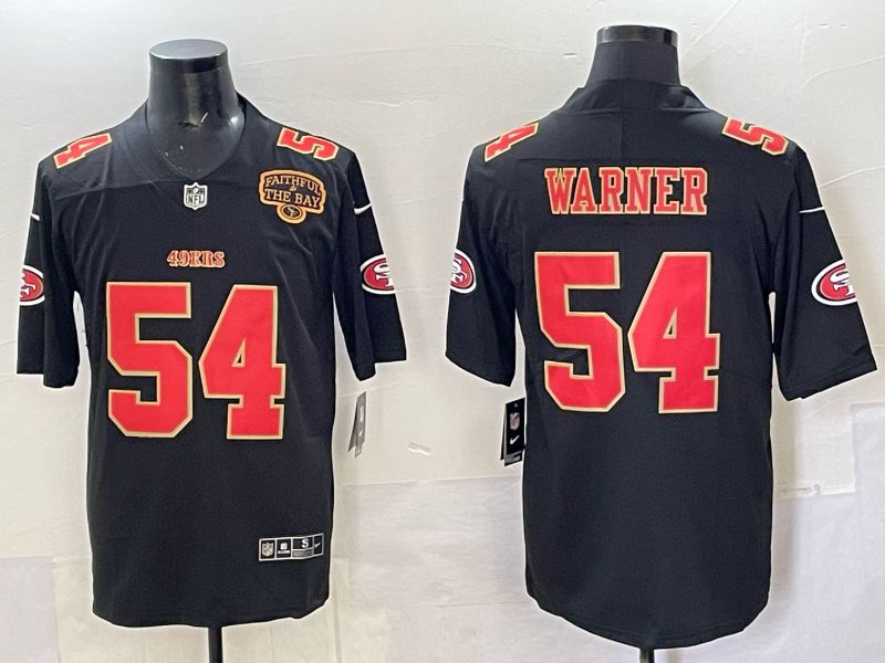 Men San Francisco 49ers #54 Warner Black gold Nike Limited NFL 2025 Jersey style 02->san francisco 49ers->NFL Jersey